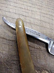 Vtg Bengall Made In England Hollow Ground Straight Edge Razor Celluloid Scales