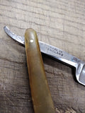 Vtg Bengall Made In England Hollow Ground Straight Edge Razor Celluloid Scales