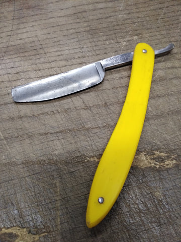 Vtg Diamondine Germany Hollow Ground Straight Razor Herald Bros Cleveland Ohio