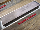 Vtg Soft Arkansas 2 Sided Honing Oil Sharpening Stone w/Cast Aluminum Holder 7"