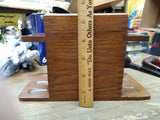 Vtg AZTEC 6 Piece Table Top Smoking Pipe Holder Tobacco Humidor Cedar Lined Oak