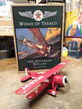 1995 ERTL WINGS OF TEXACO Diecast 1931 Stearman Biplane Coin Bank #1655 w/Box!