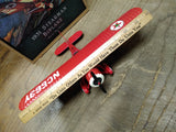 1995 ERTL WINGS OF TEXACO Diecast 1931 Stearman Biplane Coin Bank #1655 w/Box!