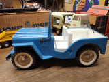 Vtg 1960's Tonka Pressed Steel Toy #516 Blue and White Jeep Runabout Truck