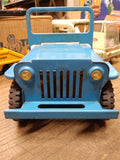 Vtg 1960's Tonka Pressed Steel Toy #516 Blue and White Jeep Runabout Truck