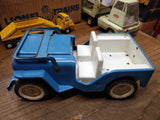 Vtg 1960's Tonka Pressed Steel Toy #516 Blue and White Jeep Runabout Truck