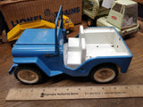 Vtg 1960's Tonka Pressed Steel Toy #516 Blue and White Jeep Runabout Truck