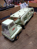 Vtg 1970's Tonka Pressed Steel Toy Auto Hauler Car Carrier Light Green 18 Inches