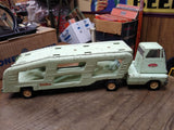 Vtg 1970's Tonka Pressed Steel Toy Auto Hauler Car Carrier Light Green 18 Inches