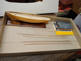 Vtg Scientific CUTTY SARK Wood Ship Model Kit #174 Incomplete w/Instructions Box