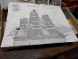Vtg Scientific CUTTY SARK Wood Ship Model Kit #174 Incomplete w/Instructions Box