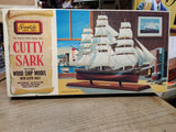 Vtg Scientific CUTTY SARK Wood Ship Model Kit #174 Incomplete w/Instructions Box