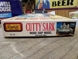 Vtg Scientific CUTTY SARK Wood Ship Model Kit #174 Incomplete w/Instructions Box