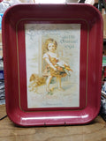 Vtg Burpee's Farm Annual 1894 Red Serving Tray Advertising Catalog Wall Hanging