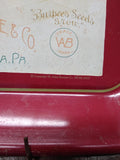 Vtg Burpee's Farm Annual 1894 Red Serving Tray Advertising Catalog Wall Hanging