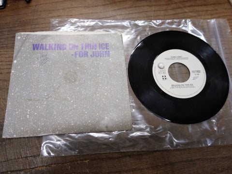 Vtg Warner Bros 45 RPM Vinyl Record Yoko Ono Walking On Thin Ice For John Jacket