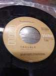 Vtg RCA Victor 45 RPM Vinyl Record Elvis Presley Trouble Mr Songman 1975