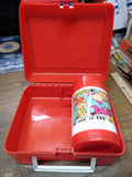 VTG 1989 Hanna Barabara Flintstones The Dino's Red Plastic Lunch Box w/Thermos