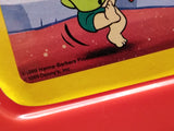 VTG 1989 Hanna Barabara Flintstones The Dino's Red Plastic Lunch Box w/Thermos