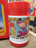 VTG 1989 Hanna Barabara Flintstones The Dino's Red Plastic Lunch Box w/Thermos