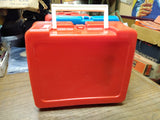 VTG 1989 Hanna Barabara Flintstones The Dino's Red Plastic Lunch Box w/Thermos