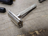 Vtg Gillette Tech 1951 W-1 TTO Double Edge Safety Razor Good Condition USA!