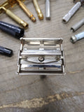 Vtg Gillette Tech 1951 W-1 TTO Double Edge Safety Razor Good Condition USA!