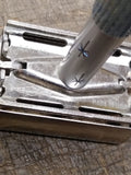Vtg Lady Gillette Blue Star 1963 I-1 TTO DE Safety Razor Very Good Condition!