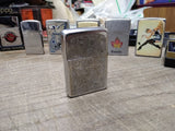 Vtg 1980 Zippo Cigarette Lighter Venetian Scroll 2 Sided Blank Name Plate Nice!!