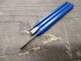 3 Pc DASCO PRO Pin Punch Cold Chisel Lot 1/16" 1/8" Punch 1/4" Chisel Nice Shape