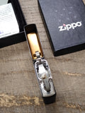 Vtg Unfired 2016 Zippo Cigarette Lighter Cowboy Sunset Black w/Box Great Shape!