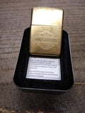 Vtg 2000 Zippo Cigarette Lighter Brass Harley Davidson 1990 Sportster Initialed