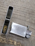Vtg 1974 Zippo Slim Cigarette Lighter Panama 24 March 76 "48" On Back Good Shape