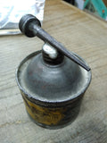 Vtg Antique Standard Household Lubricant Soldered Tin Oil Can Atlantic Refining!