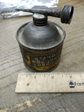 Vtg Antique Standard Household Lubricant Soldered Tin Oil Can Atlantic Refining!