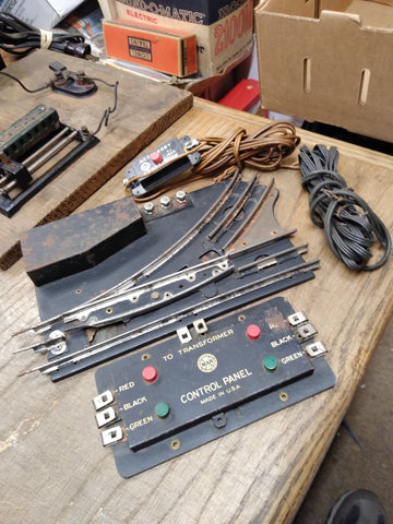 Vtg Marx O Gauge Toy Train Accessory Lot Switch Track Control Panel Untested