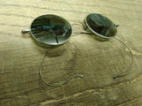 Vtg Willson Wire Rim Green Round Lens Safety Glasses Goggles Steam Punk Cosplay!