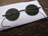 Vtg Willson Wire Rim Green Round Lens Safety Glasses Goggles Steam Punk Cosplay!