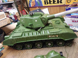 Vtg 1960's De Luxe Tiger Joe Army Tank Military Toy 550276 w/Remote Repair Parts