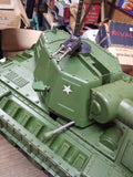 Vtg 1960's De Luxe Tiger Joe Army Tank Military Toy 550276 w/Remote Repair Parts