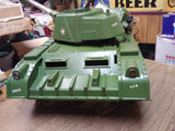 Vtg 1960's De Luxe Tiger Joe Army Tank Military Toy 550276 w/Remote Repair Parts