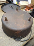 Vtg Cast Iron Texsport 8 Quart #12 Three Leg Dutch Oven Camping Cook Ware w/Lid
