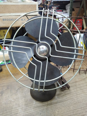 Vtg K&M Knapp Monarch Koldair 8 Inch Desk 4 Blade Fan Parts/Repair Lot St Louis