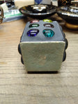 Vtg MCM Gas Table Top Cigarette Lighter Marble Set Ceramic Polished Chrome Japan