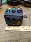 Vtg MCM Gas Table Top Cigarette Lighter Marble Set Ceramic Polished Chrome Japan