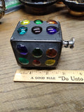 Vtg MCM Gas Table Top Cigarette Lighter Marble Set Ceramic Polished Chrome Japan
