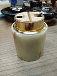 Vtg MCM Colibri Gas Table Top Cigarette Lighter Marble Agate? Gold Tone Japan!