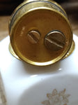 Vtg MCM Porcelain Table Top Cigarette Lighter Floral Design 4" Tall Japan!