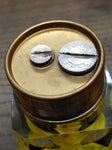 Vtg MCM EVANS Table Top Cigarette Lighter Yellow Rose in Clear Lucite Cube USA!