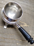 Vtg MCM Table Top Cigarette Holder Lighter Set ASR 3 Footed Rhodium Plate USA!